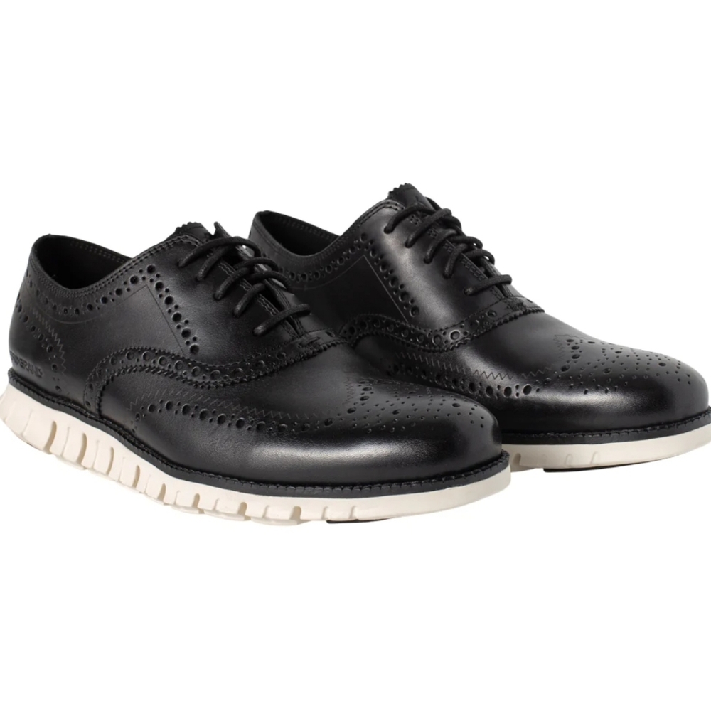 Cole Haan ZeroGrand Mens 10.5 M Black Leather Wingtip Oxford Casual Shoes C20720